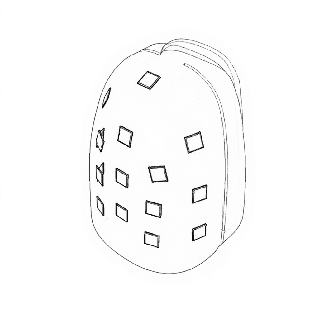 AI generated: Create a technical line drawing of this image