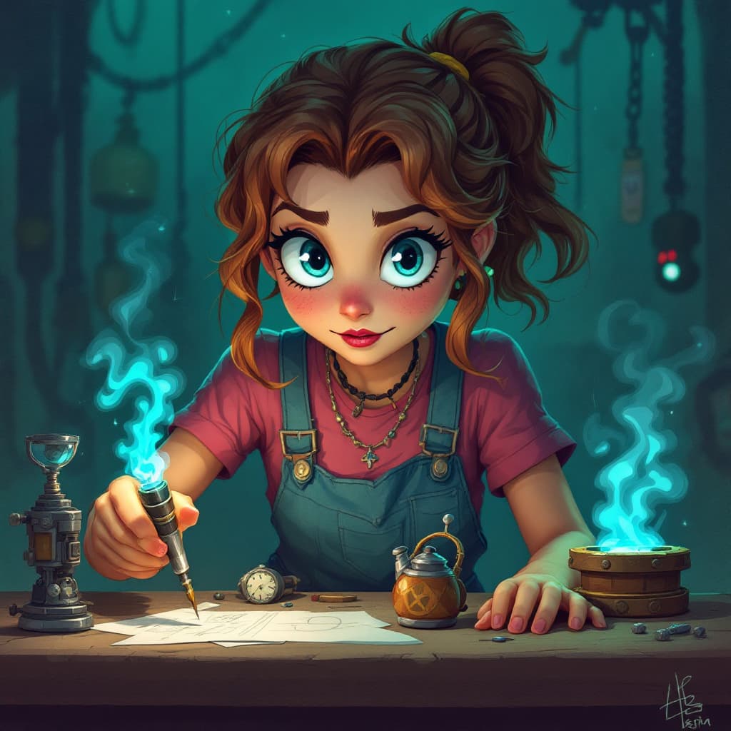 AI generated: Belle the tinkerer
