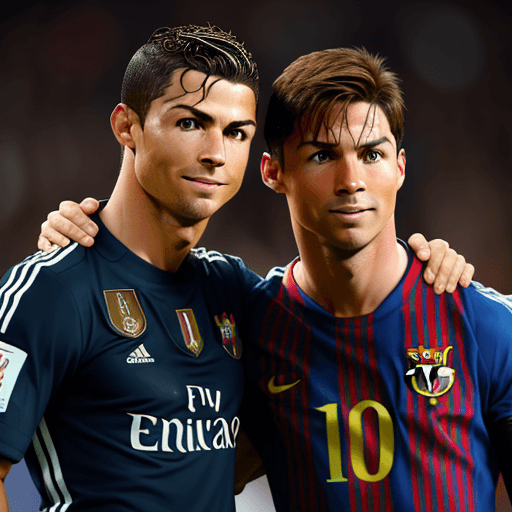 AI generated: Cristiano ronaldo in bes with lionel messi