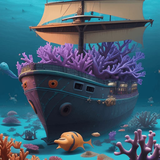 AI generated: fortnite coral chorus slugs vibing in a ship teough the seas