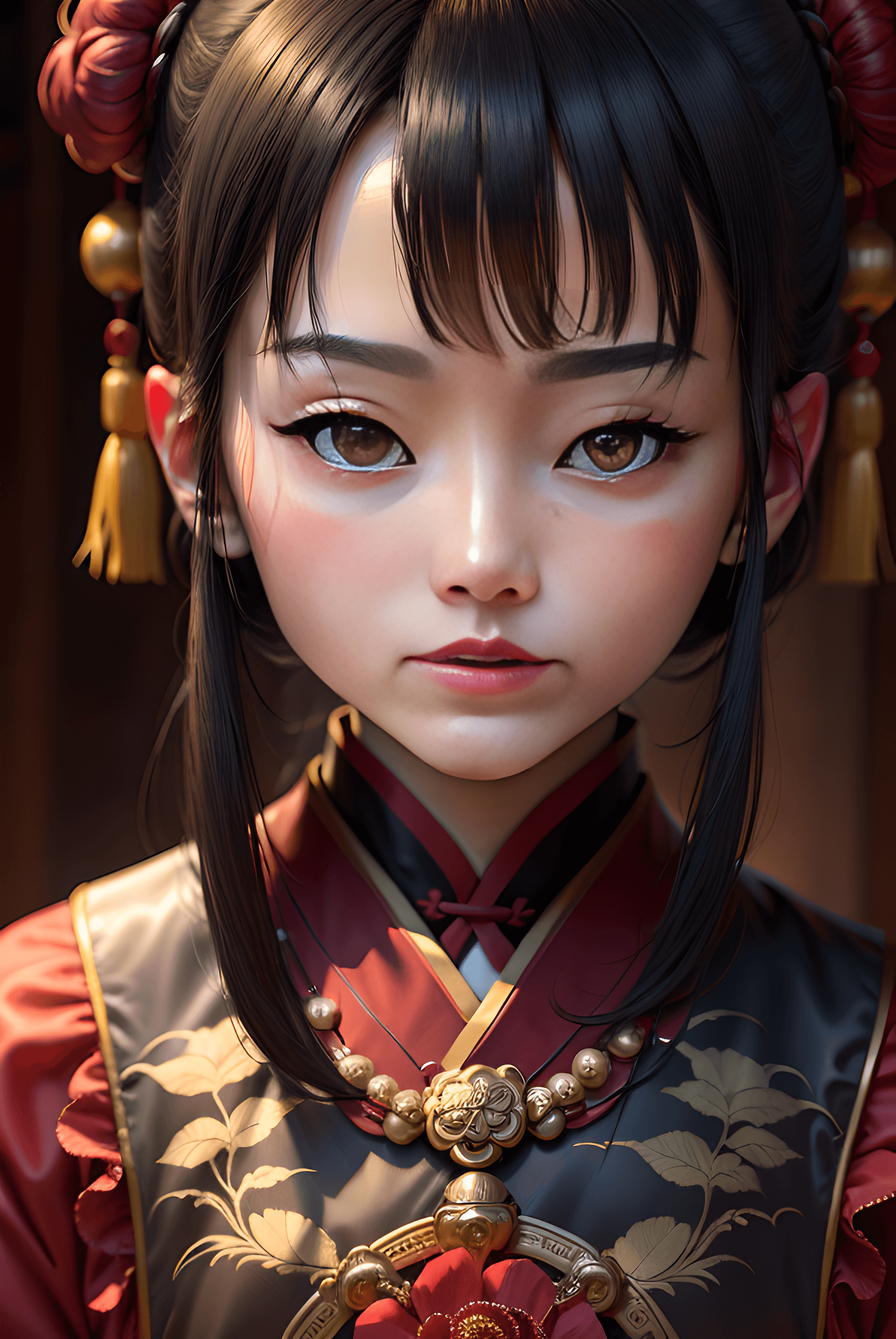 AI generated: 8K, (masterpiece*high detailed*highres), (portrait shot), sharp focus, soft lighting, young chinese ...