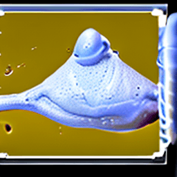 AI generated: White gooey slimey sort of see threw liquid