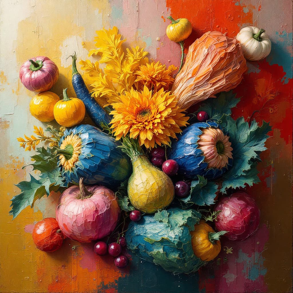 AI generated: Model, Soft Impressionist Impasto Strokes Perfect Composition, Perfect, Abstract Vegetable Oil Paint...
