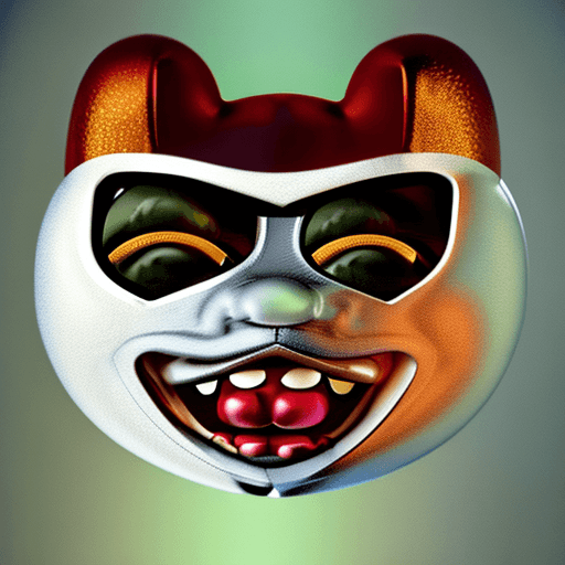 AI generated: cute and funny cartoon depiction of a wolfman character, with exaggerated features and comical expre...