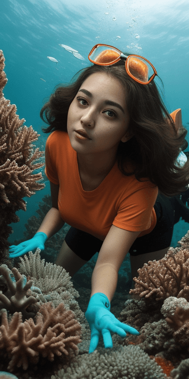 AI generated: She is practical, perceptive, and confident. This female exudes a adventurous aura, coupled with a e...