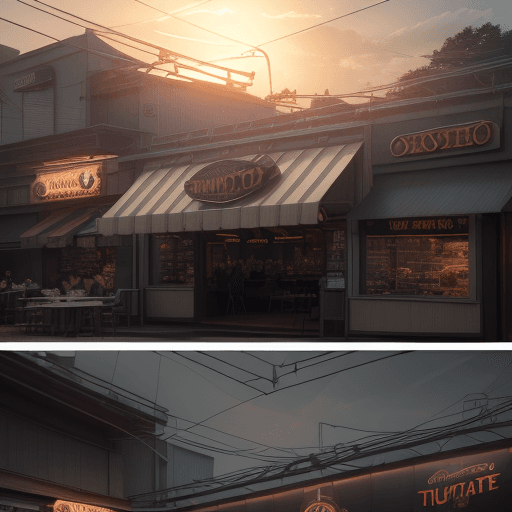 AI generated: logo of a ultra realistic food restaurant, dramatic light, pale sunrise, cinematic lighting, battere...