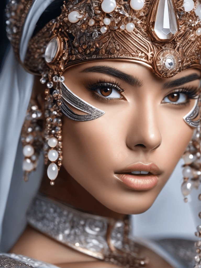 AI generated: a full-body shot of a fashion model from Egypt with perfectly round eyes, an award-winning photo, 8k