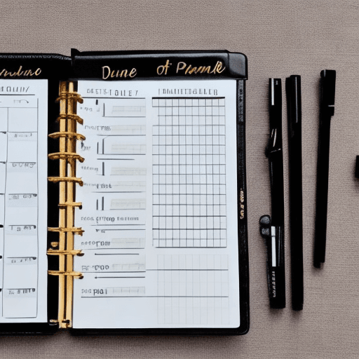 AI generated: outline of a daily planner, which doesn't include date on it