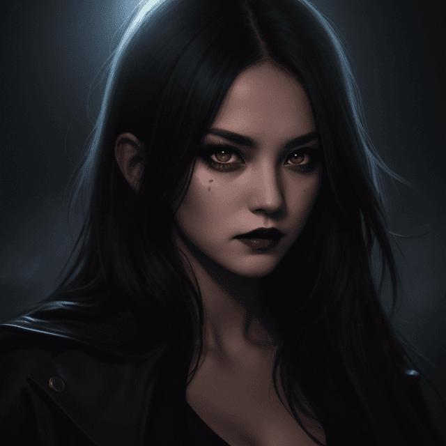AI generated: Dark fantasy Art, Vampire on manhunt, Bloodthirst, full body of a beautiful Girl 20 yo perfect boobs...