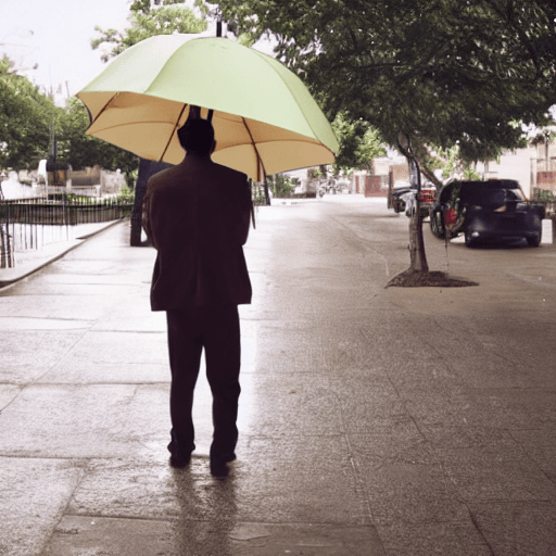 AI generated: brown guy shitting on the umbrella