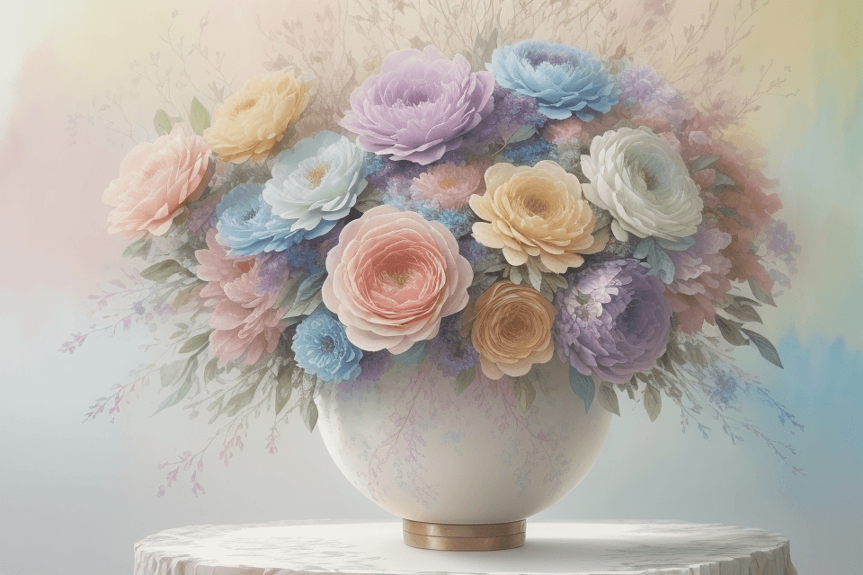 AI generated: In a captivating watercolor abstract painting, a mesmerizing blend of colors and textures come toget...