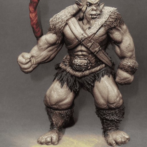 AI generated: orc from the book praise the orc
