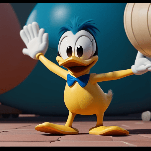 AI generated: donald duck cartoon, metaverse, nft, funny. ultra hd, 4k, disney