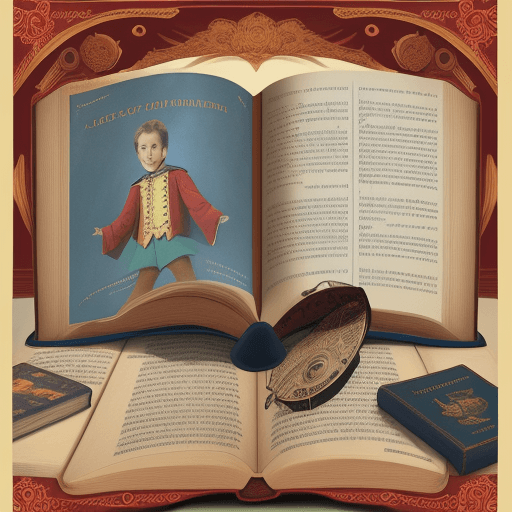 AI generated: create a cover for a children's encyclopedia combining , history, literature and world culture and m...