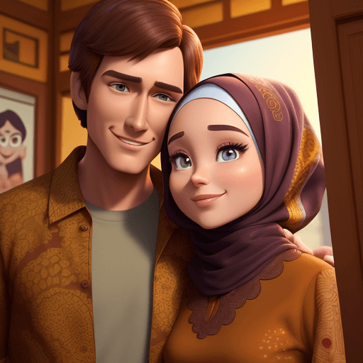 AI generated: Disney Pixar film poster, a man with short hair, handsome and kind wearing a brown long-sleeved bati...