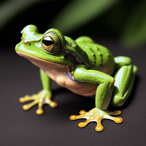 AI generated: A frog body with human face on it. very detailed, sharp focus