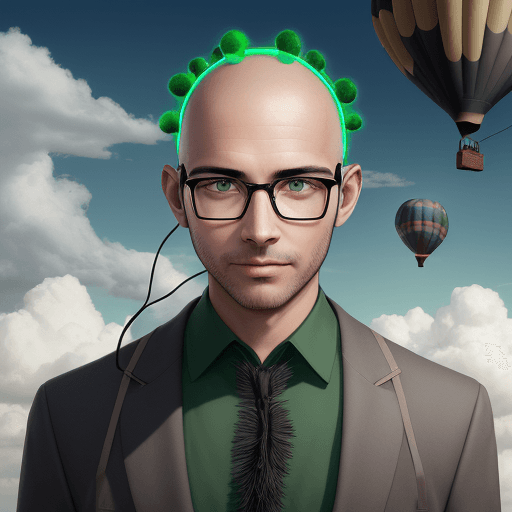 AI generated: face of a man with black vintage glasses looking towards the other, green eyes, light complexion, no...