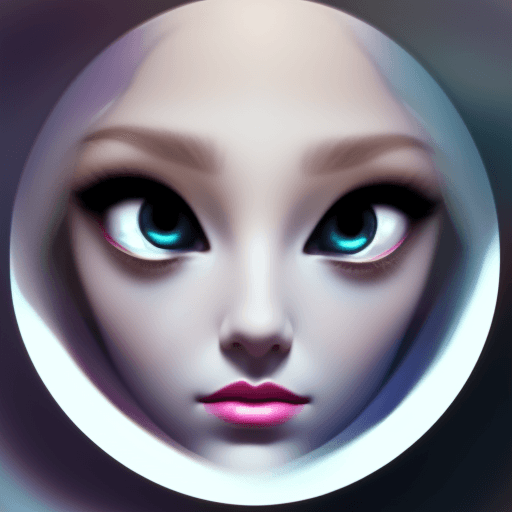 AI generated: Goddess close-up portrait icon combine discord  and Reflection 