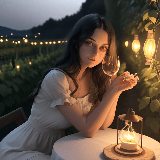AI generated: shine photo, confident attractive woman ,   modern girl wearing a rose flower summer dress with shor...