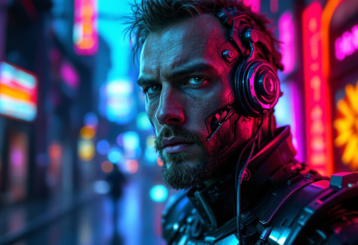 AI generated: android android games for ios or android, in the style of tristan eaton, cyberpunk dystopia, meticul...