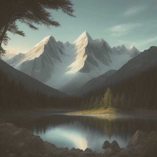 AI generated: mountain landscape