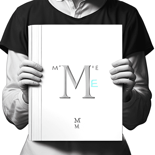 AI generated:  premium book cover design, plain, White, written "I M ME", 2K, 4K