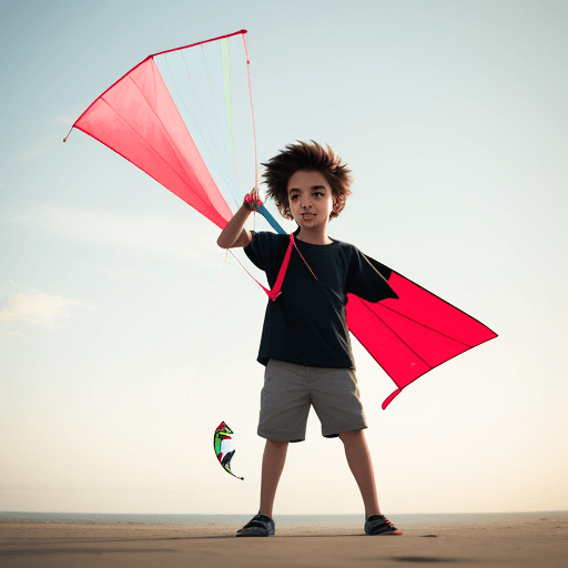 AI generated: kid hold a kite