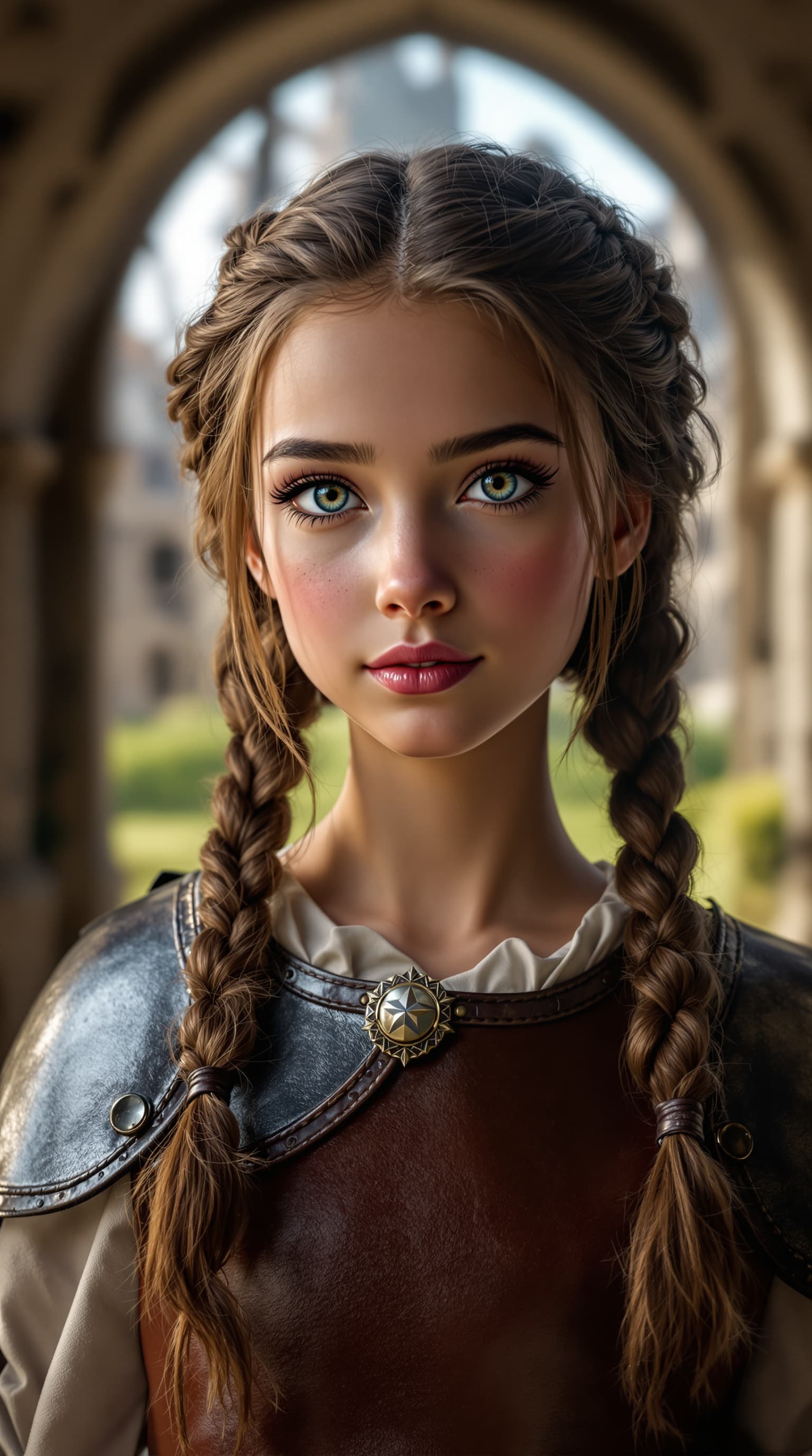 AI generated: A stunning professional photograph of the most beautiful girl in the world, a second-grader, depicte...