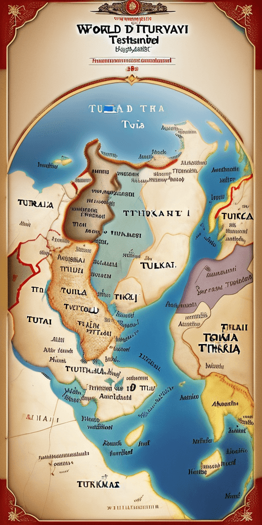AI generated: world history of Türkiye and turkey's adventure from past to present