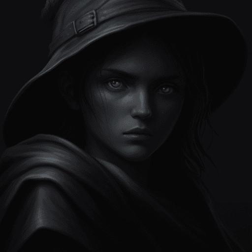 AI generated: wanderer close-up on a dark background