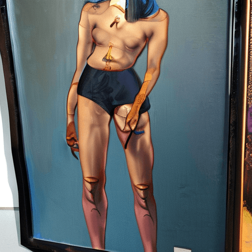 AI generated: a filipina woman weighing 162 lbs, 5 feet tall, with  mid brown hair in a gold painting, in the styl...