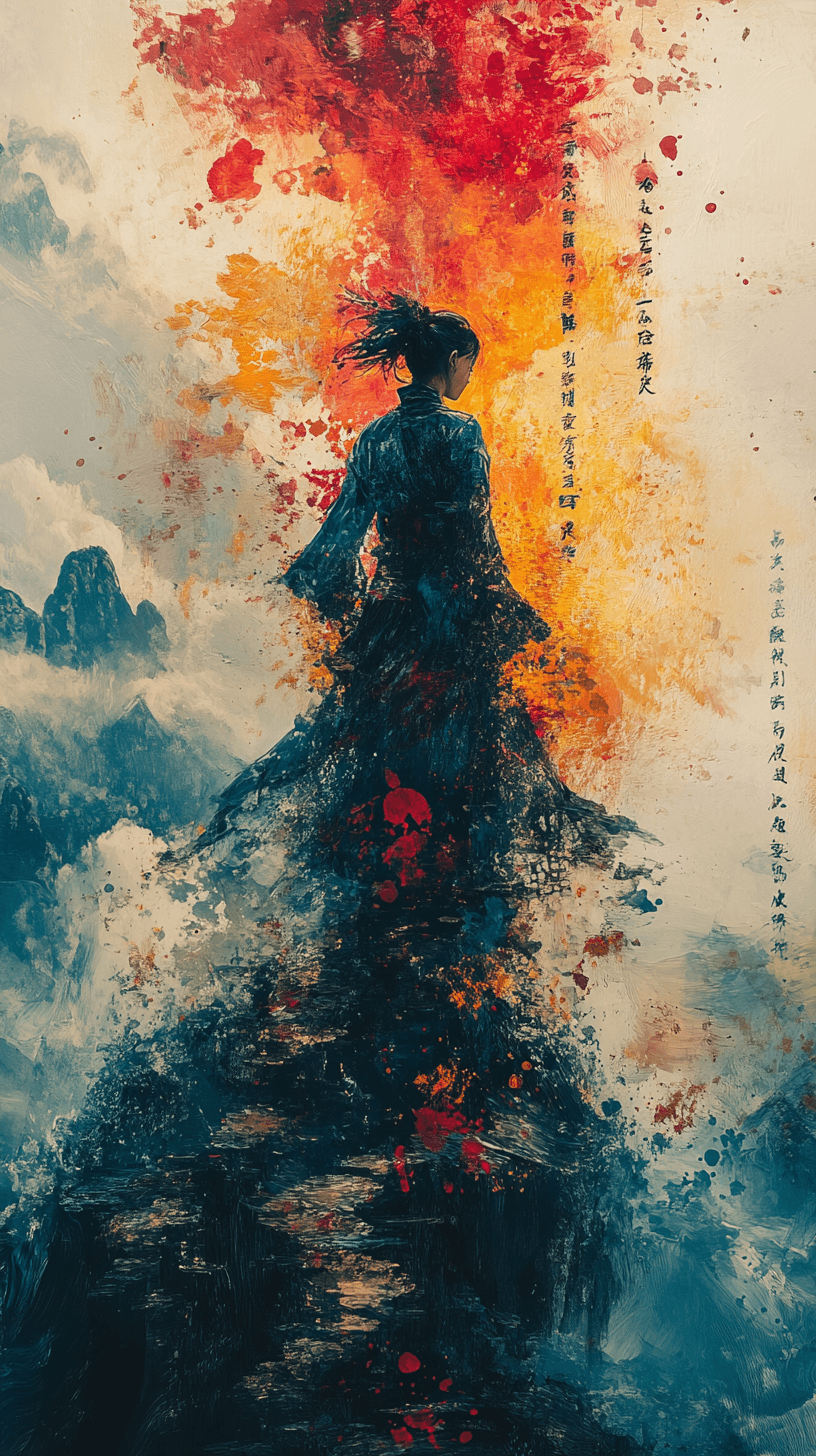 AI generated: a stunning watercolor painting on canvas of a beautiful woman, in the style of Claude Monet ::1 4 Gi...