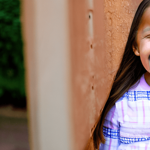 AI generated: young girl unashamed smiling