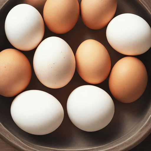 AI generated: On the baker's table rests a recycled tray holding twelve white eggs labeled C1.