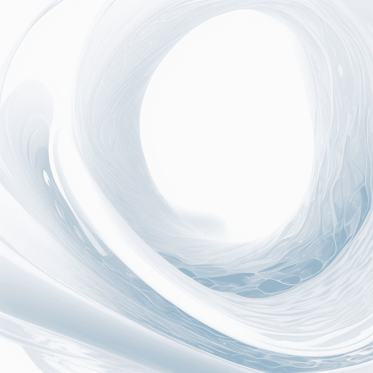 AI generated: Create an abstract wave on a pristine white background, utilizing minimalist forms and subtle gradie...
