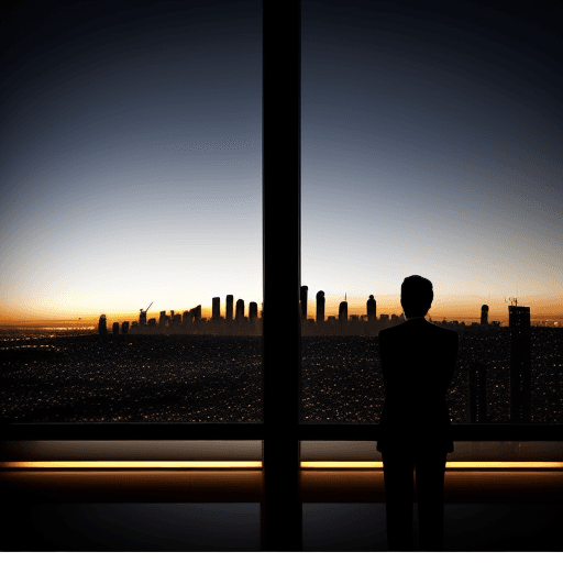 AI generated: Basic silhouette City Sky line showing hotels as main focus