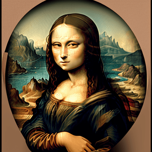 AI generated: Please draw the Mona Lisa and an angel with a da Vinci feel.
