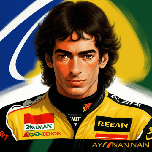 AI generated: Ayrton senna , artistic design , colorful , abstract , race , formula 1 , mc laren , legend , brazil...