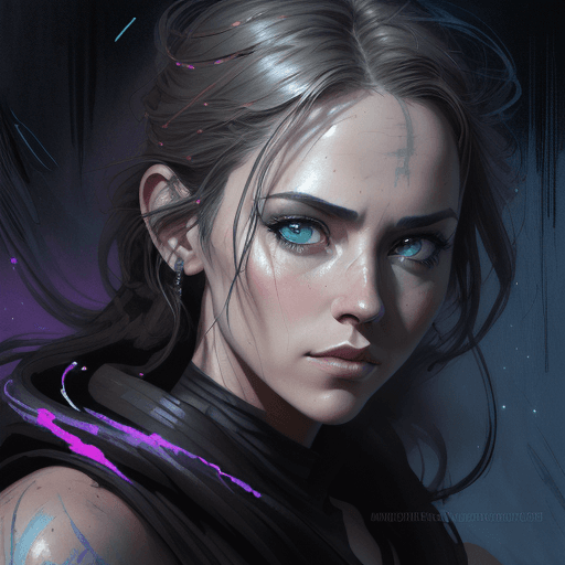AI generated: full portrait of a gorgeous female jedi, Star Wars themed, sparkling eyes, seductive, expressive, sc...