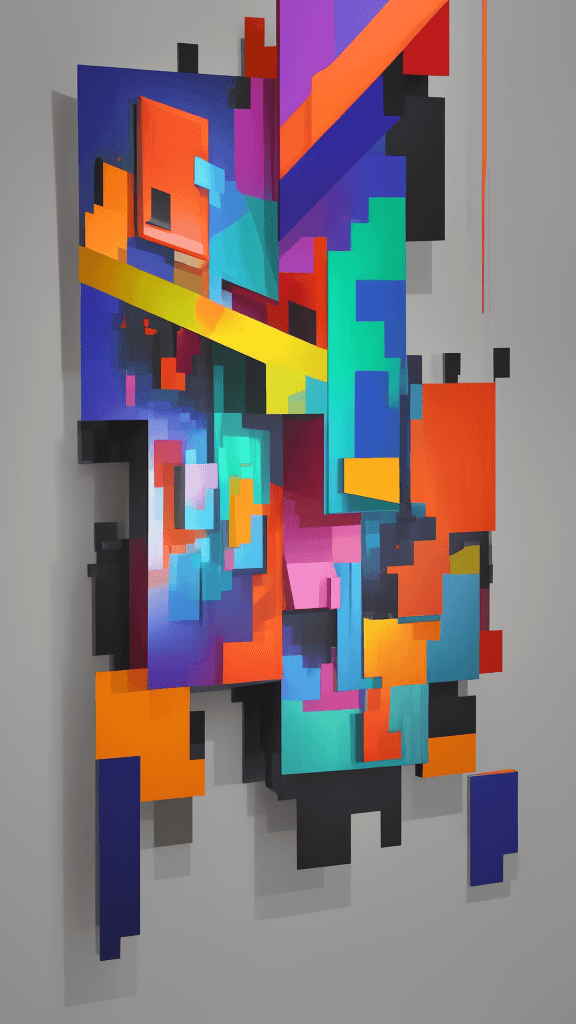 AI generated: Vivid Constructs is a stunning exploration of realistic conceptual art fused with the bold energy of...