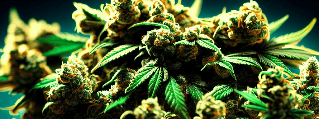 AI generated: Girl Scout Cookies marijuana strain, epic scale cinematic full body marijuana goddess character conc...