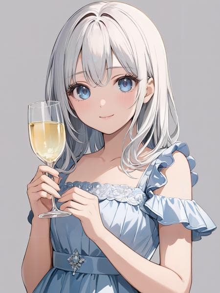 グラスを持つ/holding glass