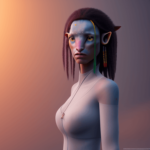AI generated: a 30 year old avatar, woman, tourist guide, standing, 3d animation, 4k, 8k, happy, modern, blond, ur...