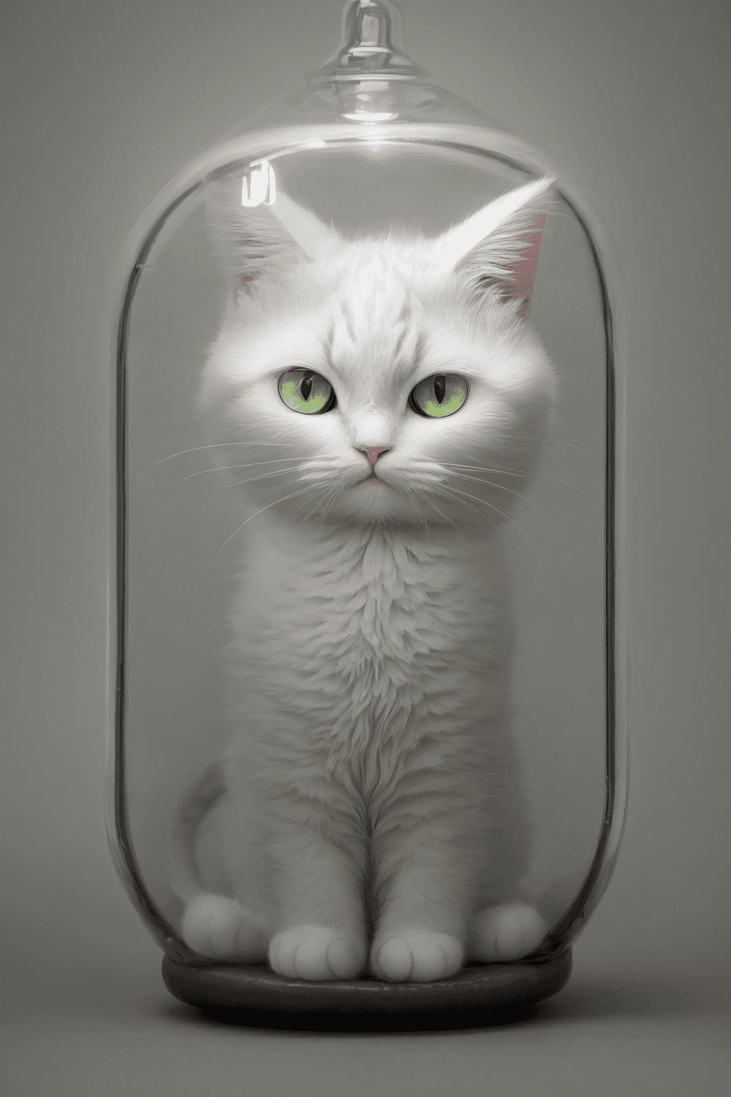 AI generated: a cute cat, Gloomy Illumination, solo