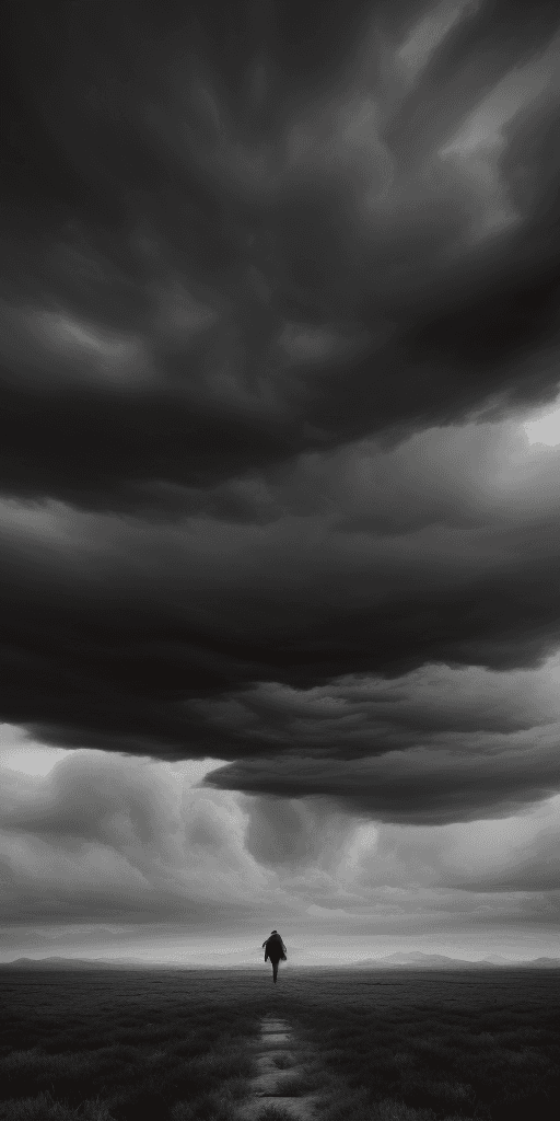 AI generated: we will stand together against dark evil sky , epic , 8k , hd , brown, brown, gray, black and white ...