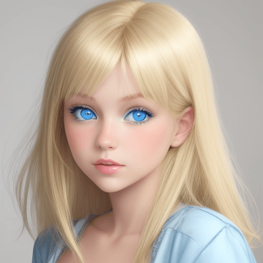 AI generated: blonde blue eyed girl