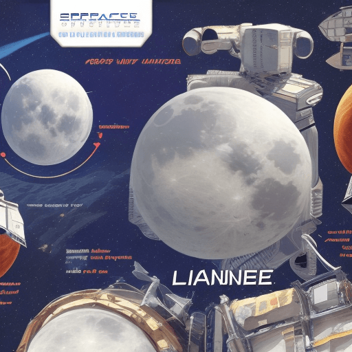 AI generated: space business presentation lunar colonies