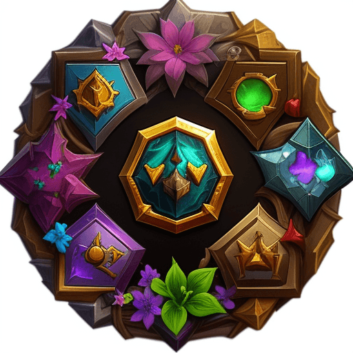 AI generated: video games icons, 2d icons, rpg skills icons, world of warcraft items icons, league of legends item...