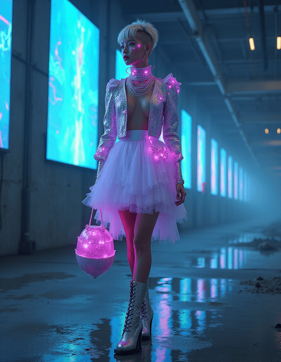 AI generated: High fashion photo of a 24 year old asian female supermodel glamorous diva, Rosy skin with a natural...