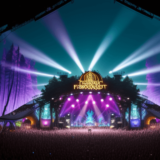 AI generated: electric forest music festival 